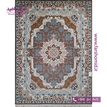 فرش ماشینی 700 شانه 10 رنگ اصل پریا گردویی قالی کشمیر