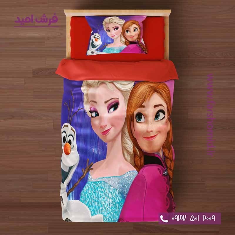 سرویس لحاف روتختی 6 تکه یک نفره اولدوز طرح فروزن کد 1010۴