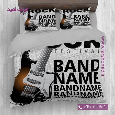 سرویس لحاف روتختی 6 تکه یک نفره اولدوز طرح گیتار کد 10118