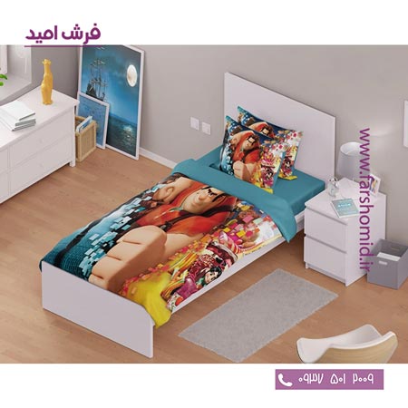 سرویس لحاف روتختی 6 تکه یک نفره اولدوز طرح رالف خرابکار کد 10120