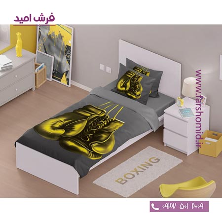 سرویس لحاف روتختی 6 تکه یک نفره اولدوز طرح بوکس کد 10121