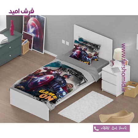 سرویس لحاف روتختی 6 تکه یک نفره اولدوز طرح قهرمانان کد 10124