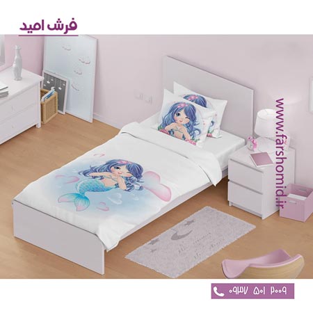 سرویس لحاف روتختی 6 تکه یک نفره اولدوز طرح پری دریایی کد 10127