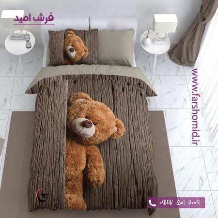 سرویس لحاف روتختی 6 تکه یک نفره اولدوز طرح خرس کوچولو کد 10137