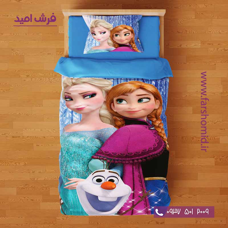سرویس لحاف روتختی 6 تکه یک نفره اولدوز طرح فروزن کد 10139