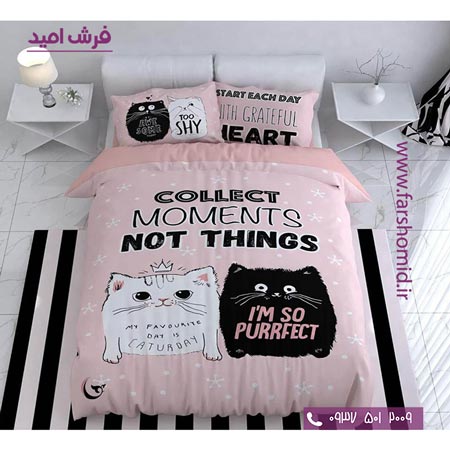 سرویس لحاف روتختی 6 تکه یک نفره اولدوز طرح گربه کد 10141
