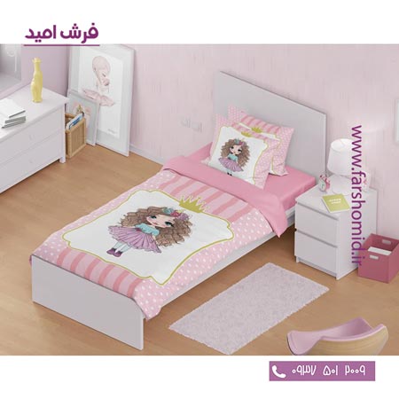 سرویس لحاف روتختی 6 تکه یک نفره اولدوز طرح پرنسس بامزه کد 10149