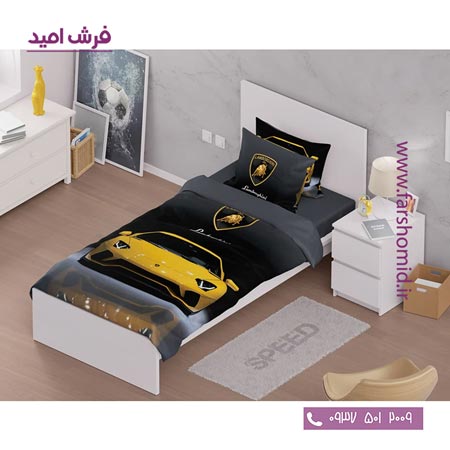 سرویس لحاف روتختی 6 تکه یک نفره اولدوز طرح ماشین کد 10152