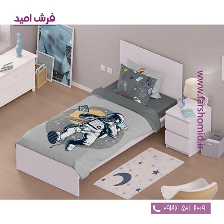 سرویس لحاف روتختی 6 تکه یک نفره اولدوز طرح فضانورد کد 10156