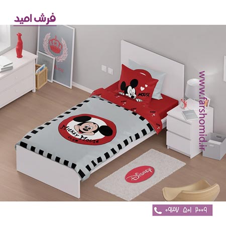 سرویس لحاف روتختی 6 تکه یک نفره اولدوز طرح میکی موس کد 10157