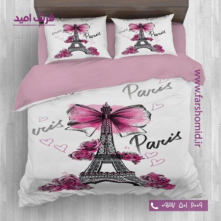 سرویس لحاف روتختی 6 تکه یک نفره اولدوز طرح پاریس کد 10161