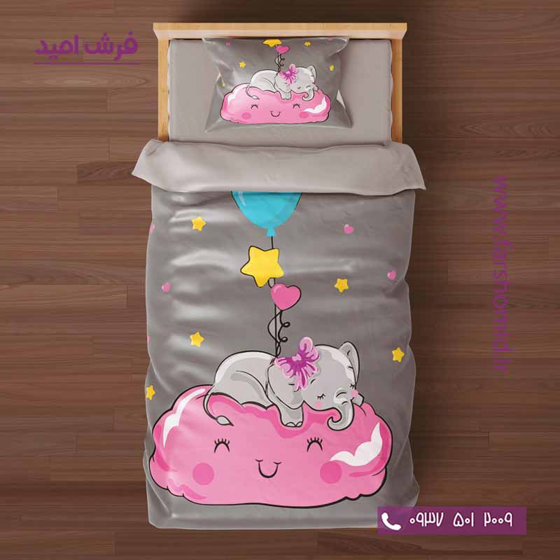 سرویس لحاف روتختی 6 تکه یک نفره اولدوز طرح فیل خواب آلو کد 10176