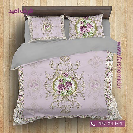 سرویس لحاف روتختی 6 تکه دو نفره اولدوز طرح گل کد 20102