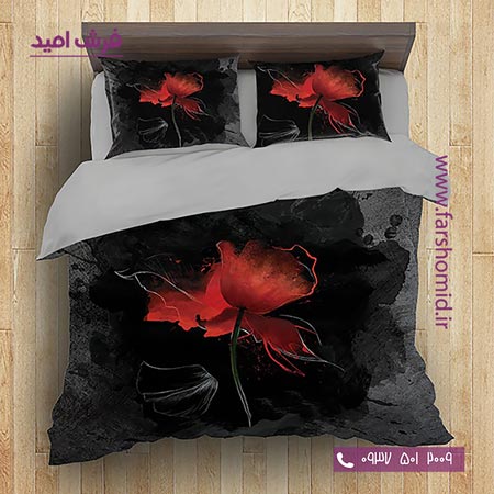 سرویس لحاف روتختی 6 تکه دو نفره اولدوز طرح گل کد 20107