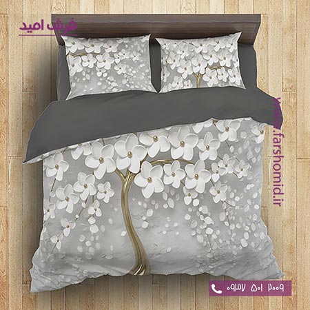 سرویس لحاف روتختی 6 تکه دو نفره اولدوز طرح شکوفه کد 20113