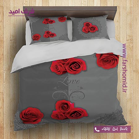 سرویس لحاف روتختی 6 تکه دو نفره اولدوز طرح گل رز کد 20120