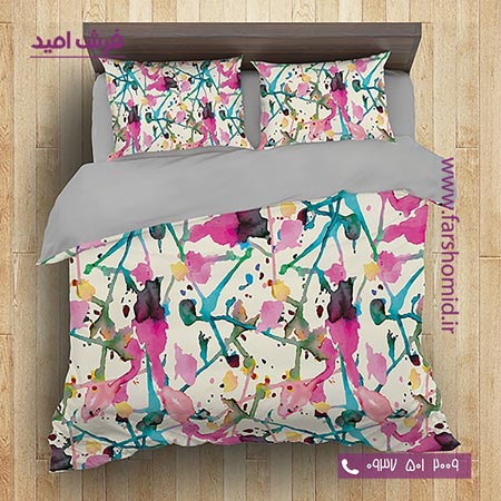 سرویس لحاف روتختی 6 تکه دو نفره اولدوز طرح آبرنگ کد 20130