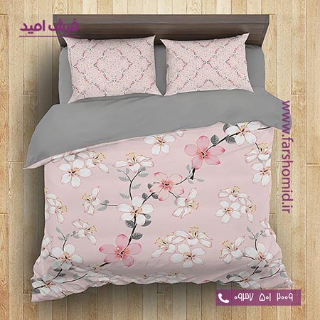 سرویس لحاف روتختی 6 تکه دو نفره اولدوز طرح شکوفه کد 20140