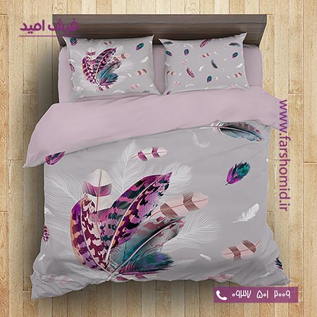 سرویس لحاف روتختی 6 تکه دو نفره اولدوز طرح پر کد 20144