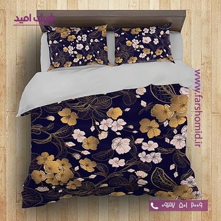 سرویس لحاف روتختی 6 تکه دو نفره اولدوز طرح گلباران کد 20147