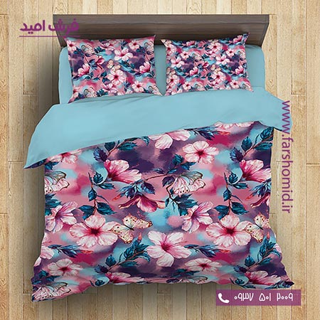 سرویس لحاف روتختی 6 تکه دو نفره اولدوز طرح گلباران کد 20146