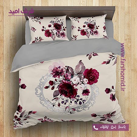 سرویس لحاف روتختی 6 تکه دو نفره اولدوز طرح گل رز کد 20156