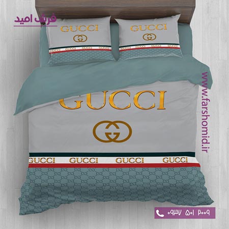 سرویس لحاف روتختی 6 تکه دو نفره اولدوز طرح گوچی کد 20173