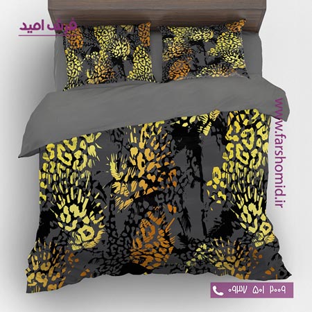 سرویس لحاف روتختی 6 تکه دو نفره اولدوز طرح پلنگی کد 20177