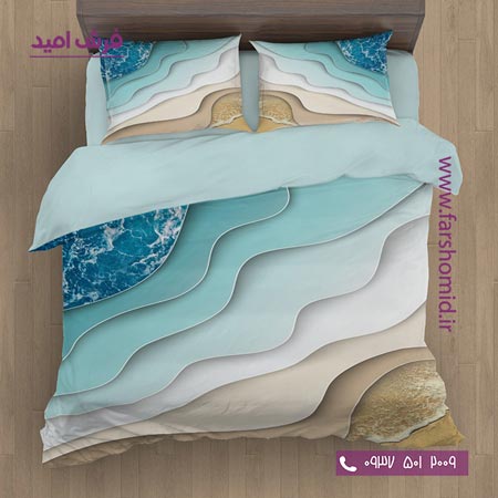 سرویس لحاف روتختی 6 تکه دو نفره اولدوز طرح ماربل کد 20200