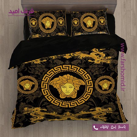 سرویس لحاف روتختی 6 تکه دو نفره اولدوز طرح ورساچه کد 20199