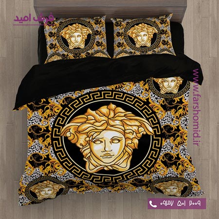 سرویس لحاف روتختی 6 تکه دو نفره اولدوز طرح ورساچه کد 20201