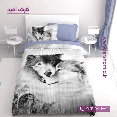 سرویس لحاف روتختی 6 تکه دو نفره اولدوز طرح گرگ کد 20215