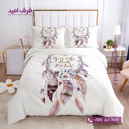 سرویس لحاف روتختی 6 تکه دو نفره اولدوز طرح حلقه گل کد 20222