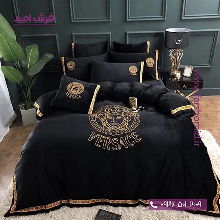 سرویس لحاف روتختی 6 تکه دو نفره اولدوز طرح ورساچه کد 20223