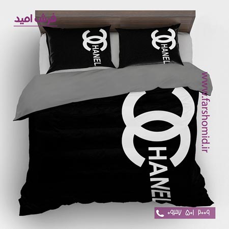 سرویس لحاف روتختی 6 تکه دو نفره اولدوز طرح شانل کد 20226
