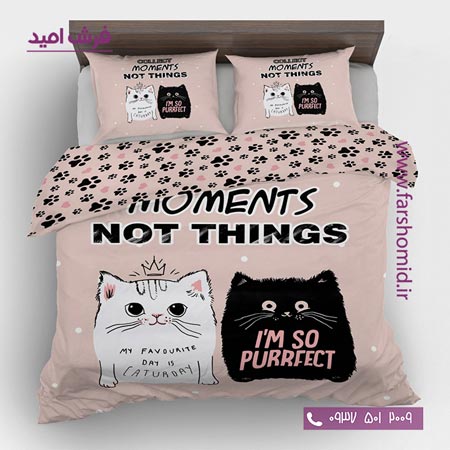سرویس لحاف روتختی 6 تکه دو نفره اولدوز طرح گربه کد 20230