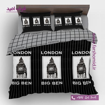 سرویس لحاف روتختی 6 تکه دو نفره اولدوز طرح لندن کد 20233
