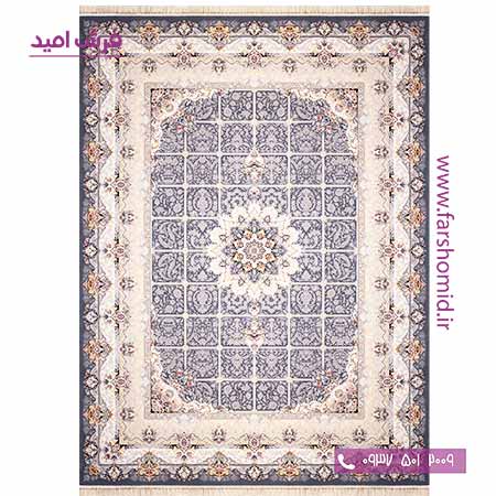 فرش ماشینی 700 شانه 8 رنگ خشتی اکاژ متالیک فرش سورنا