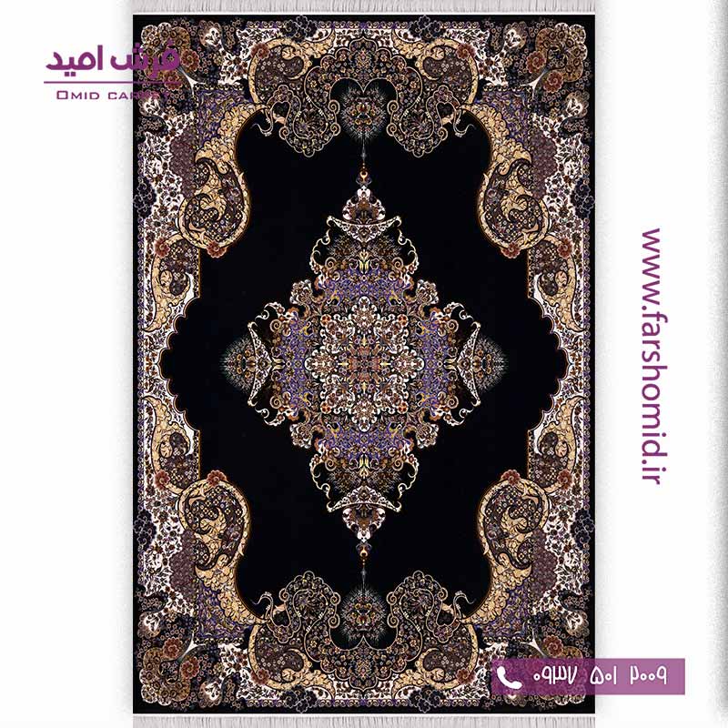 فرش ماشینی 1000 شانه 10 رنگ الی سرمه ای فرش سورنا