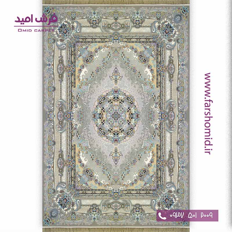 فرش ماشینی 1200 شانه 8 رنگ دموتکس ترمه ای فرش سورنا