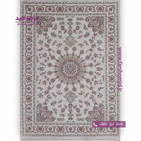 فرش ماشینی 700 شانه گلبرجسته کد 1615 کرم پالت بهشتی تبریز فرش شادرخ