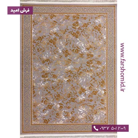 فرش ماشینی 1200 شانه 8 رنگ افشان دلسا کد 12467 صدفی فرش بزرگمهر