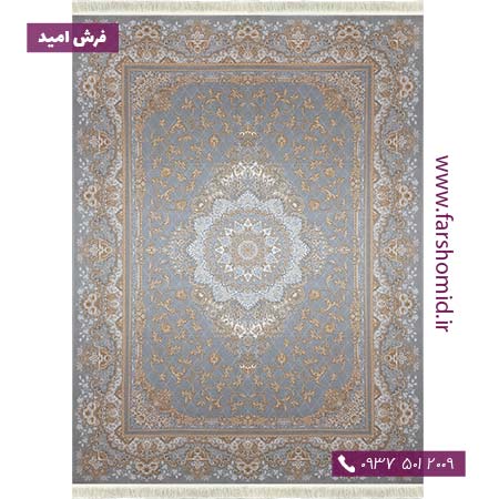 فرش ماشینی 1200 شانه 8 رنگ دلسا کد 12472 صدفی فرش بزرگمهر