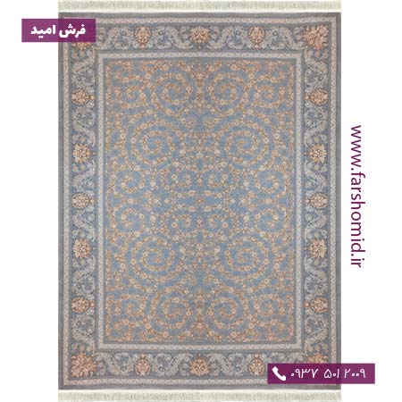 فرش ماشینی 1200 شانه 8 رنگ افشان دلسا کد 12478 صدفی فرش بزرگمهر