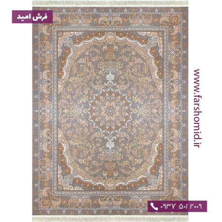 فرش ماشینی 1200 شانه 8 رنگ دلسا کد 12479 صدفی فرش بزرگمهر