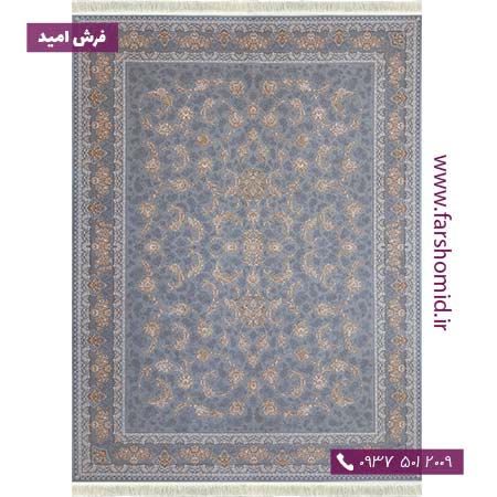 فرش ماشینی 1200 شانه 8 رنگ افشان دلسا کد 12480 صدفی فرش بزرگمهر
