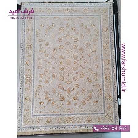 فرش ماشینی 1200 شانه 8 رنگ کد 315 افشان سیلور طلایی کلکسیون رویال شاهکار آریایی