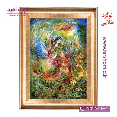 تابلو فرش ماشینی طرح مینیاتور کد 12033 فرشان