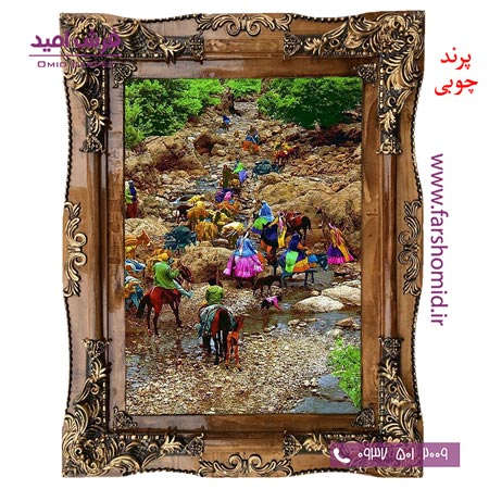تابلو فرش ماشینی طرح کوچ عشایر کد 1204۳ فرشان