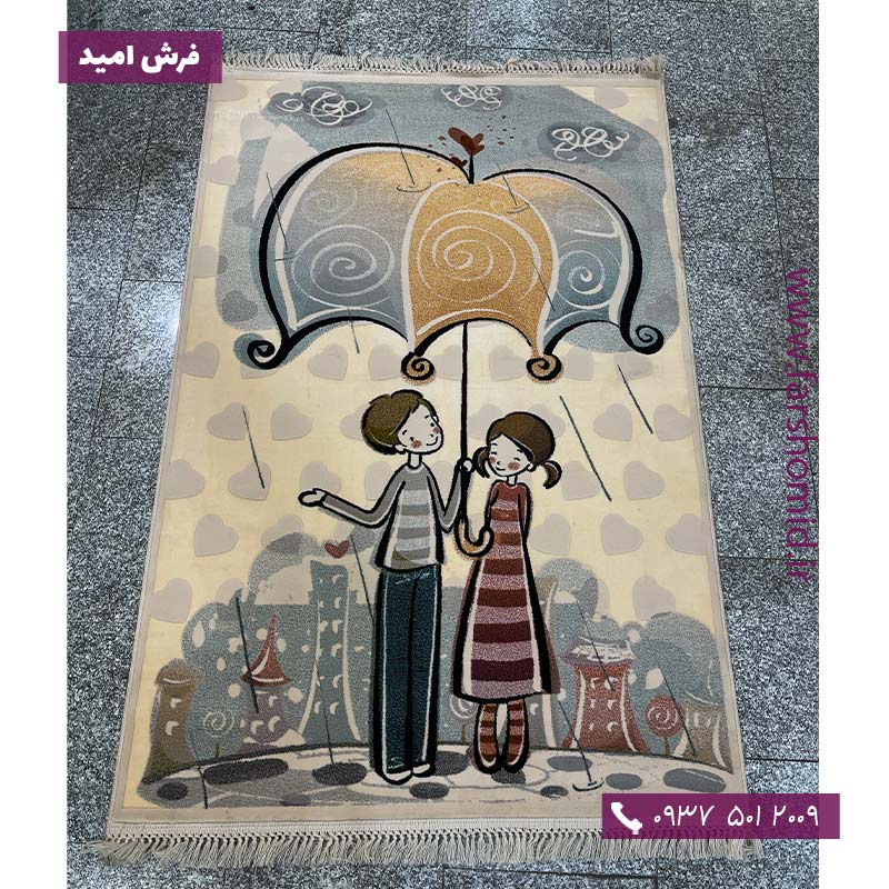 فرش کودک طرح دختر و پسر کد 7001 کودک و نوجوان سپاس نور